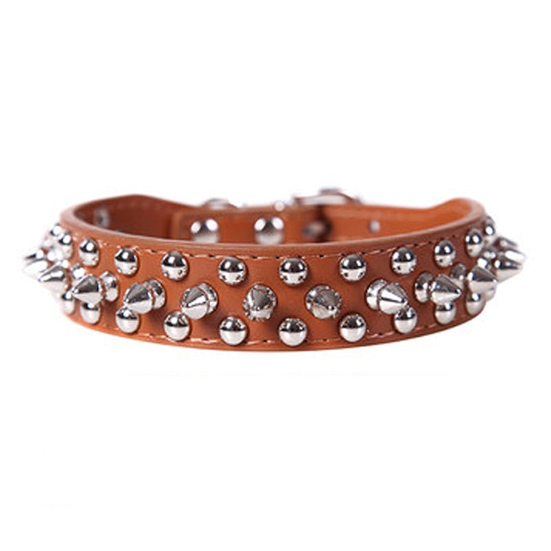 Adjustable Leather Pet Dog collar Neck Strap