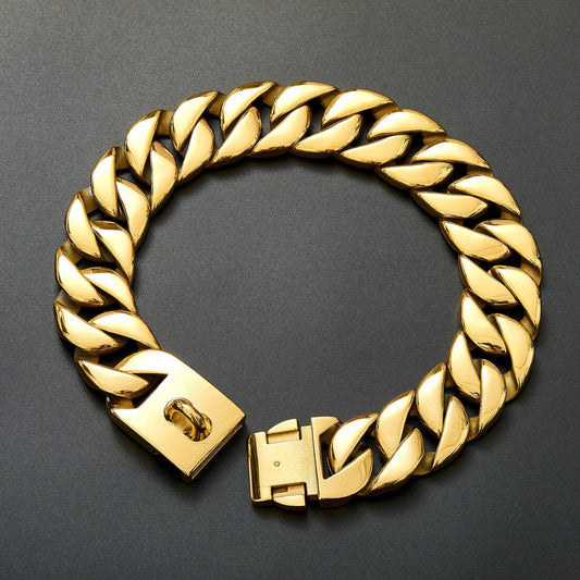 32mm Stainless Steel Dog Collar Necklaces