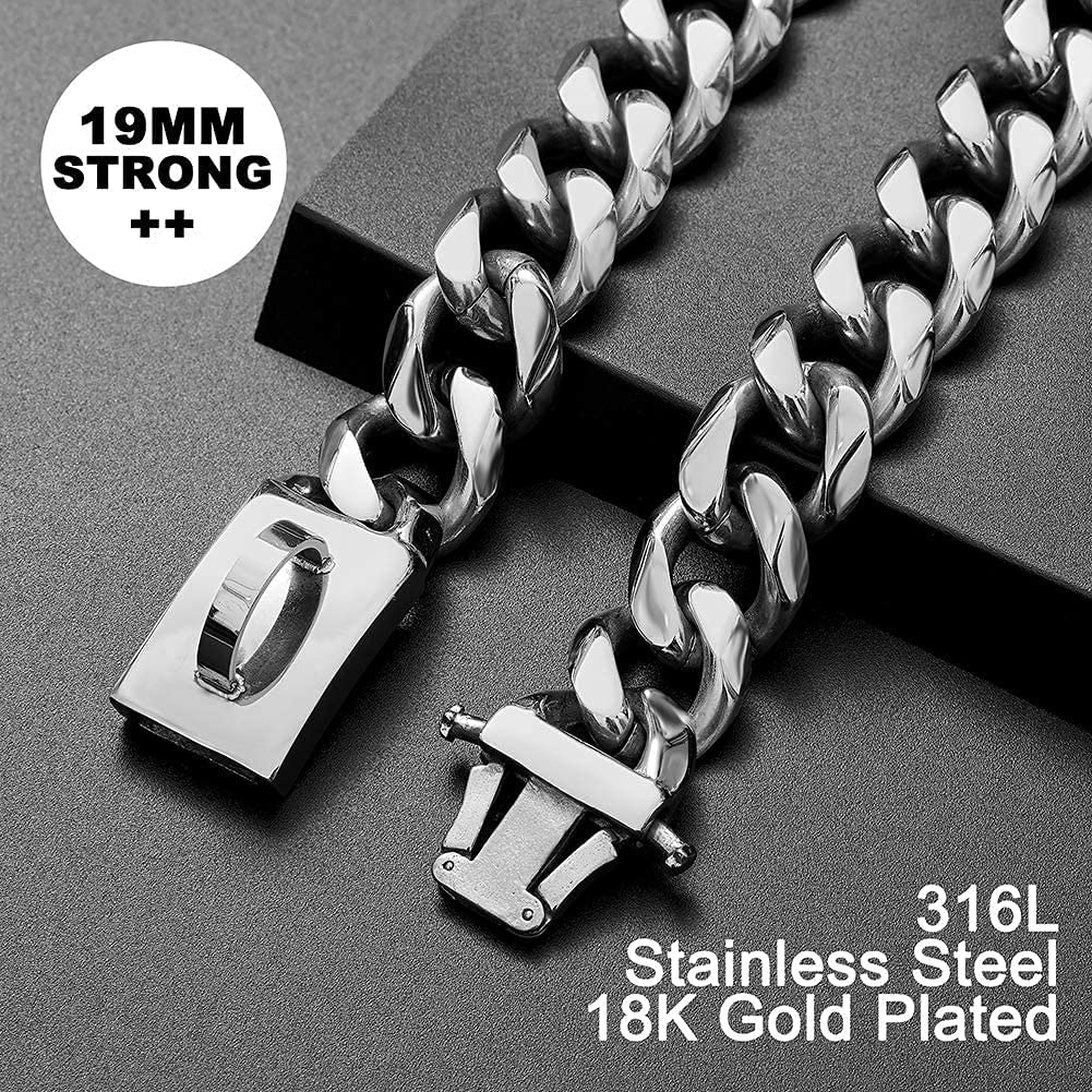 Strong Metal Dog Chain Necklace. 19mm