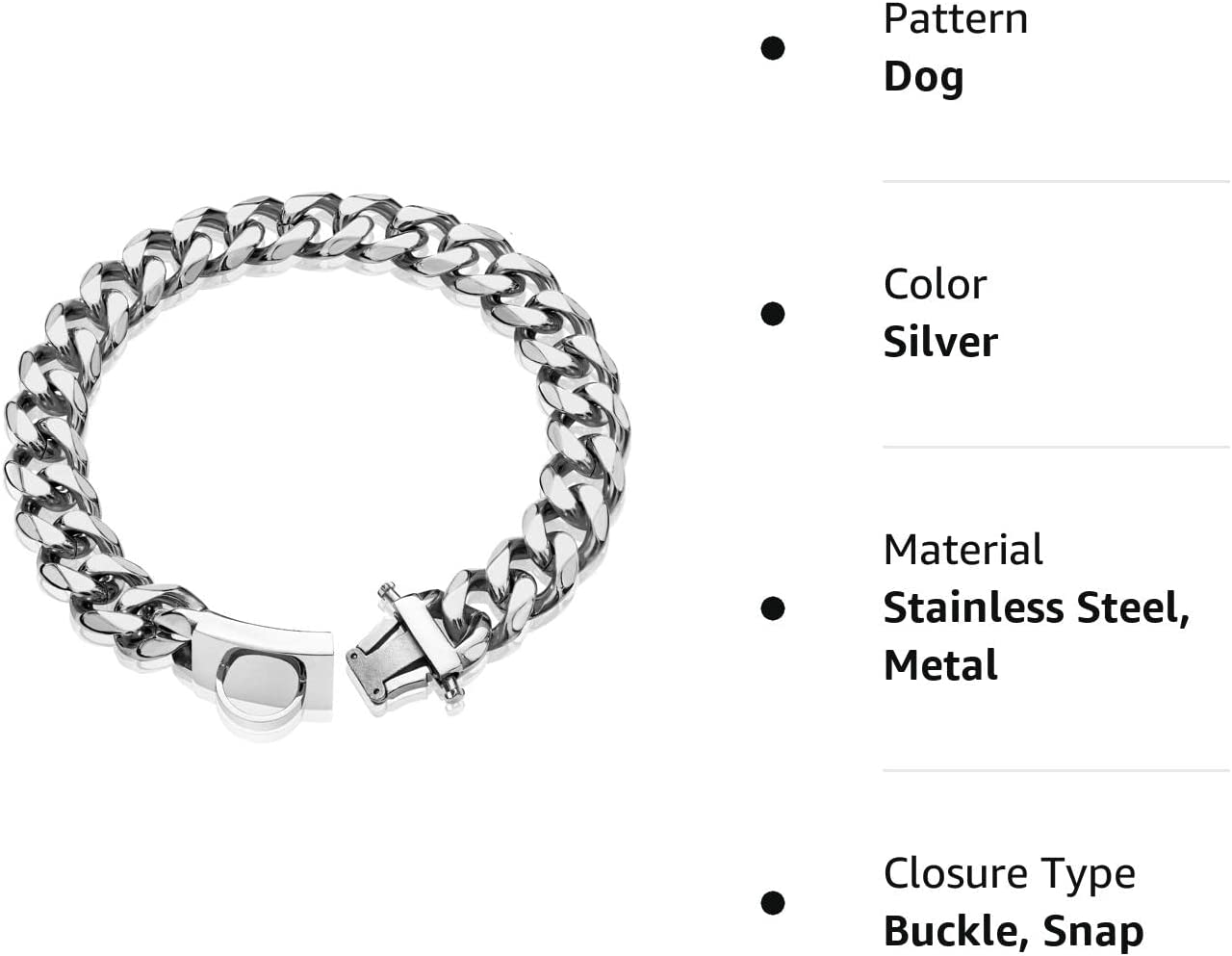 Strong Metal Dog Chain Necklace. 19mm