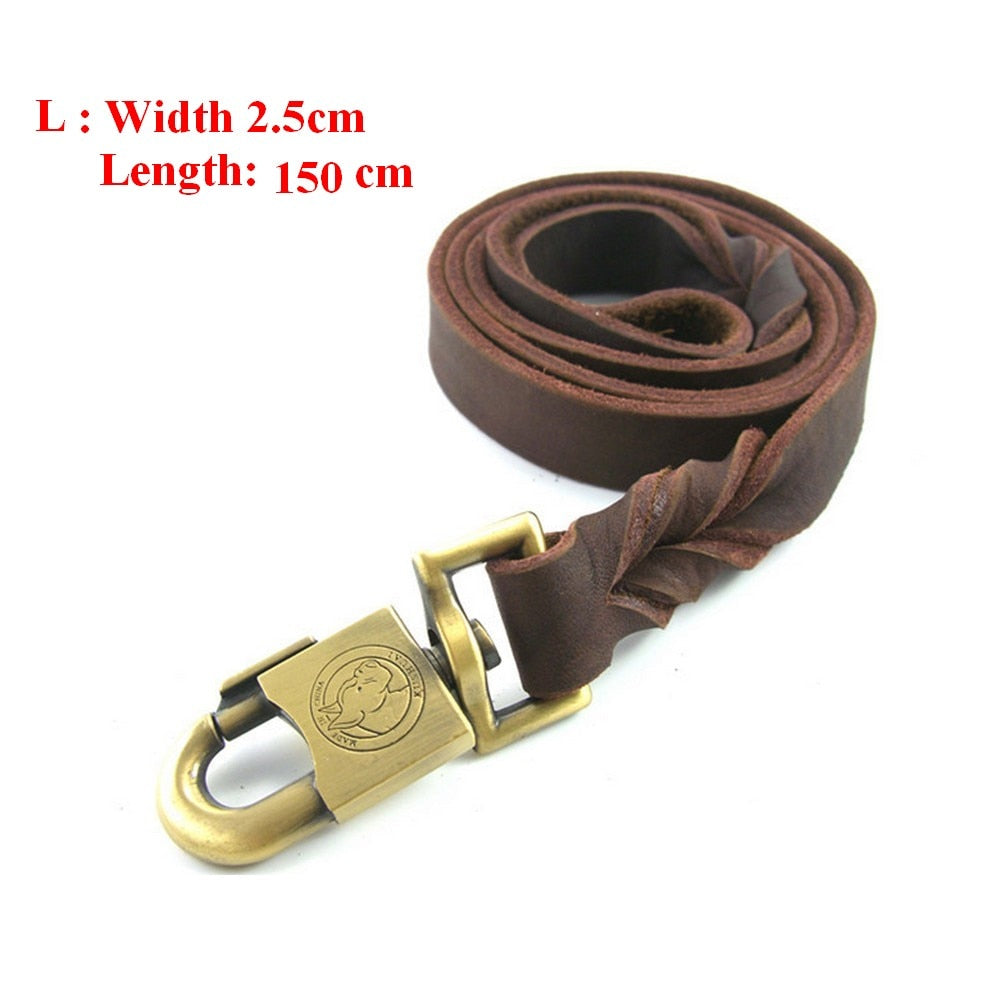 Genuine Leather Dog Harness Vest