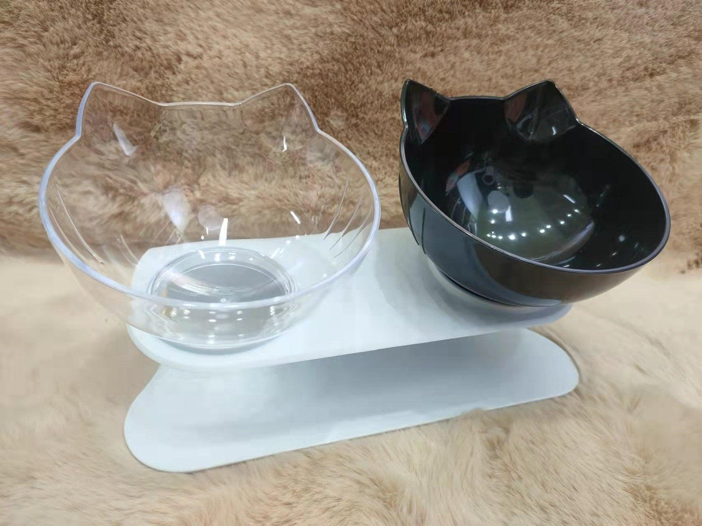 Non-Slip Double Cat Bowl Pet Water Food Feed