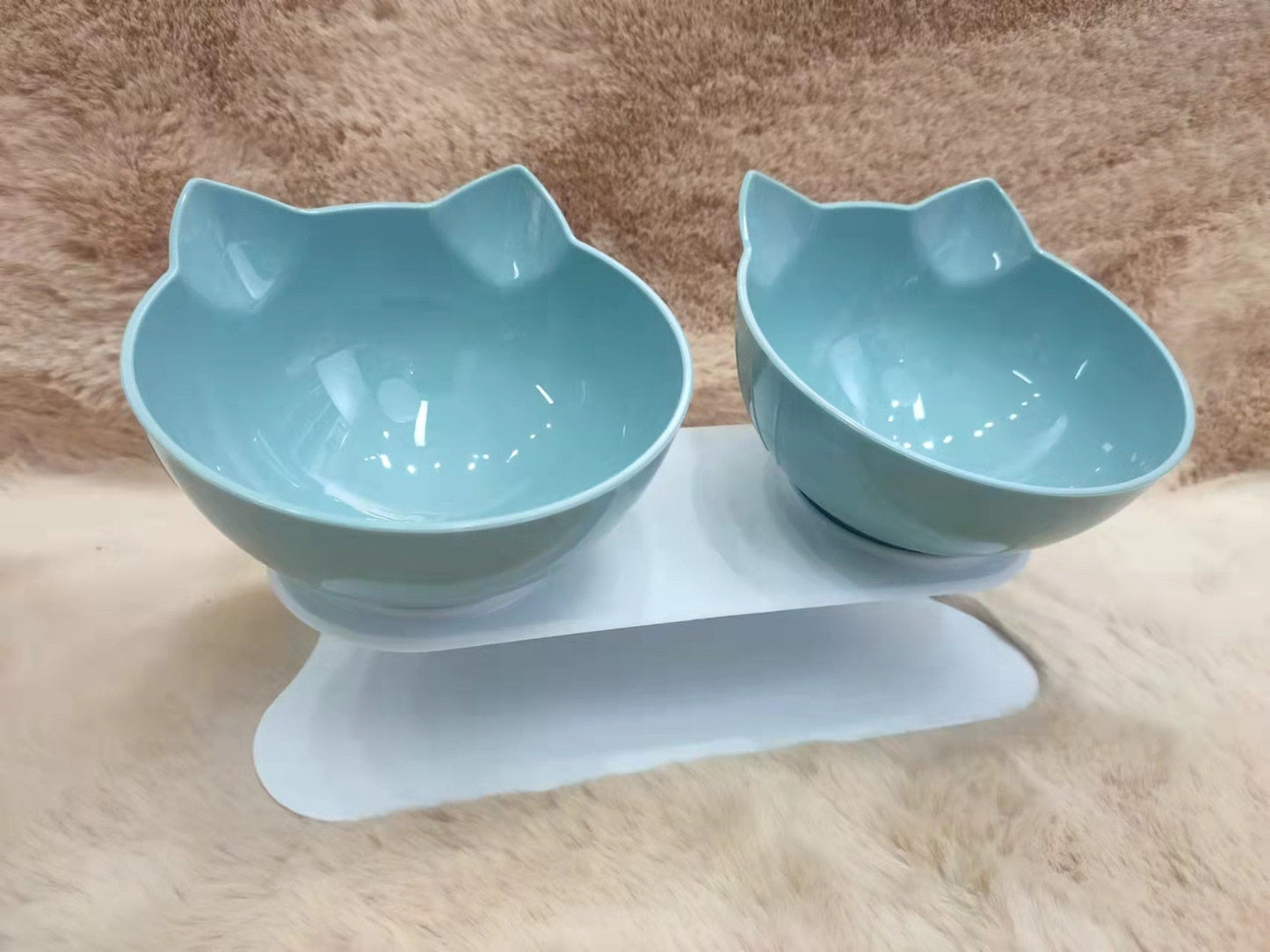 Non-Slip Double Cat Bowl Pet Water Food Feed