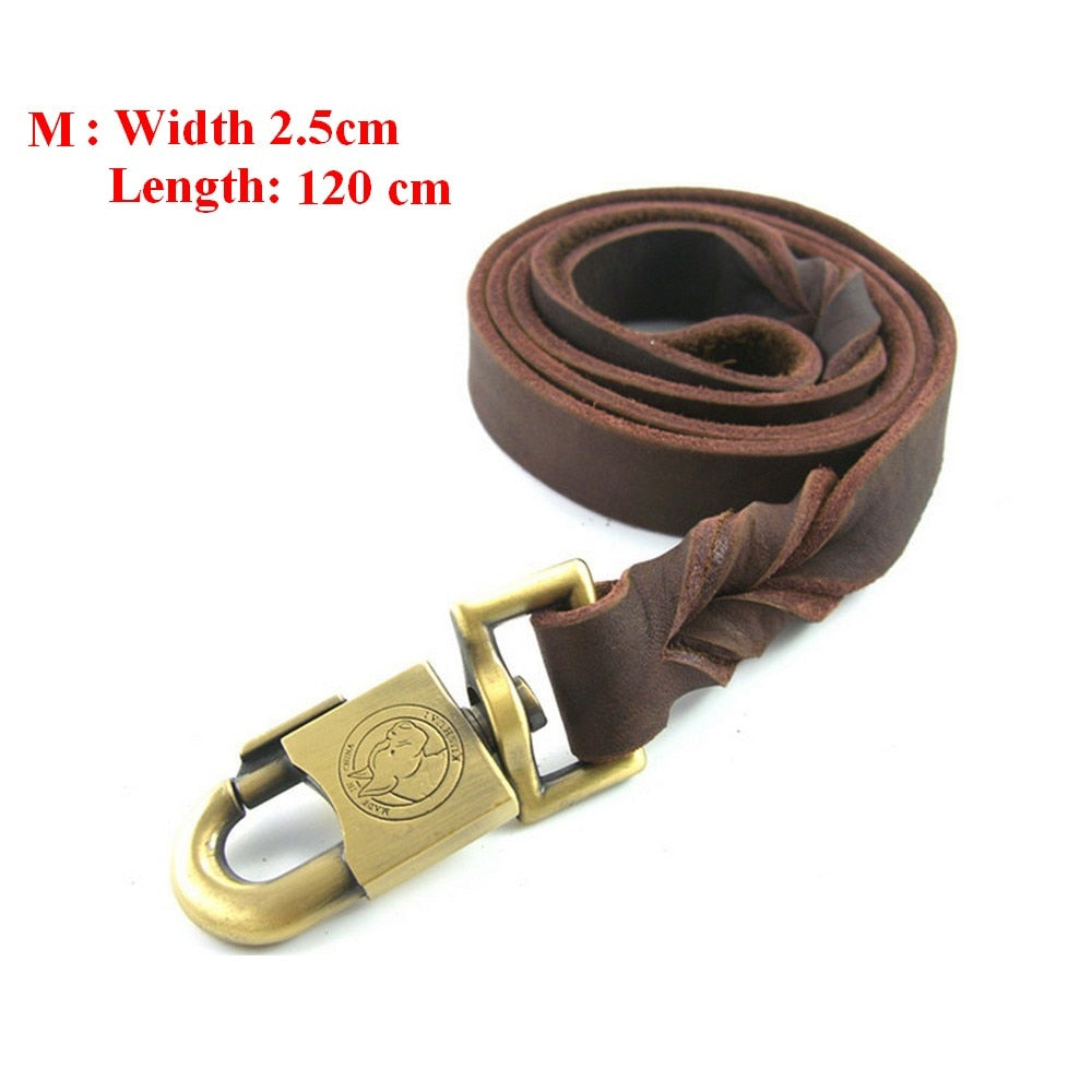 Genuine Leather Dog Harness Vest