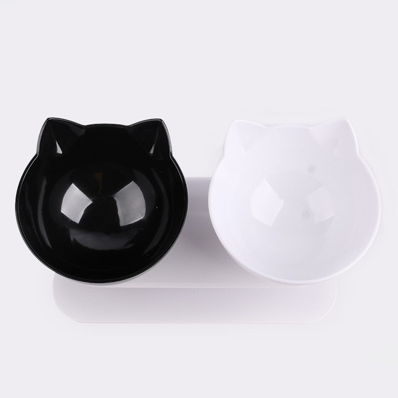 Non-Slip Double Cat Bowl Pet Water Food Feed