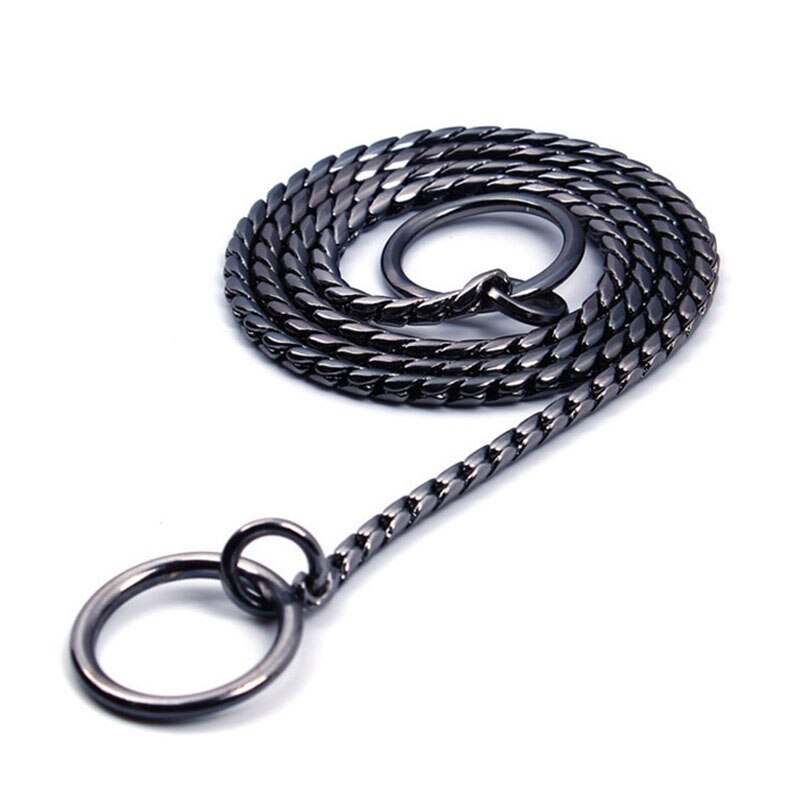 Metal Snake Chain Dog Collars with Copper Pinch
