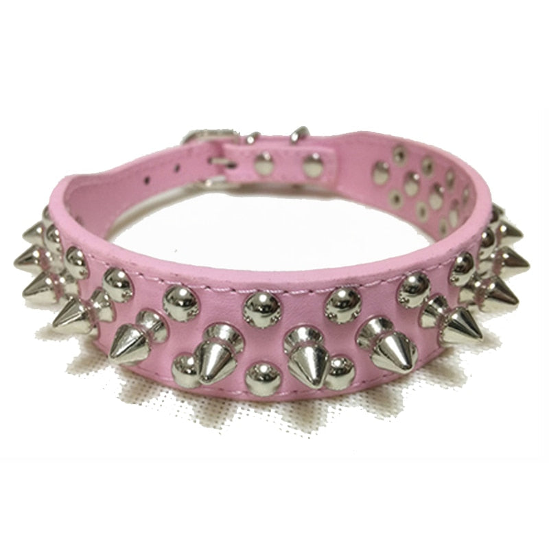Adjustable Leather Pet Dog collar Neck Strap