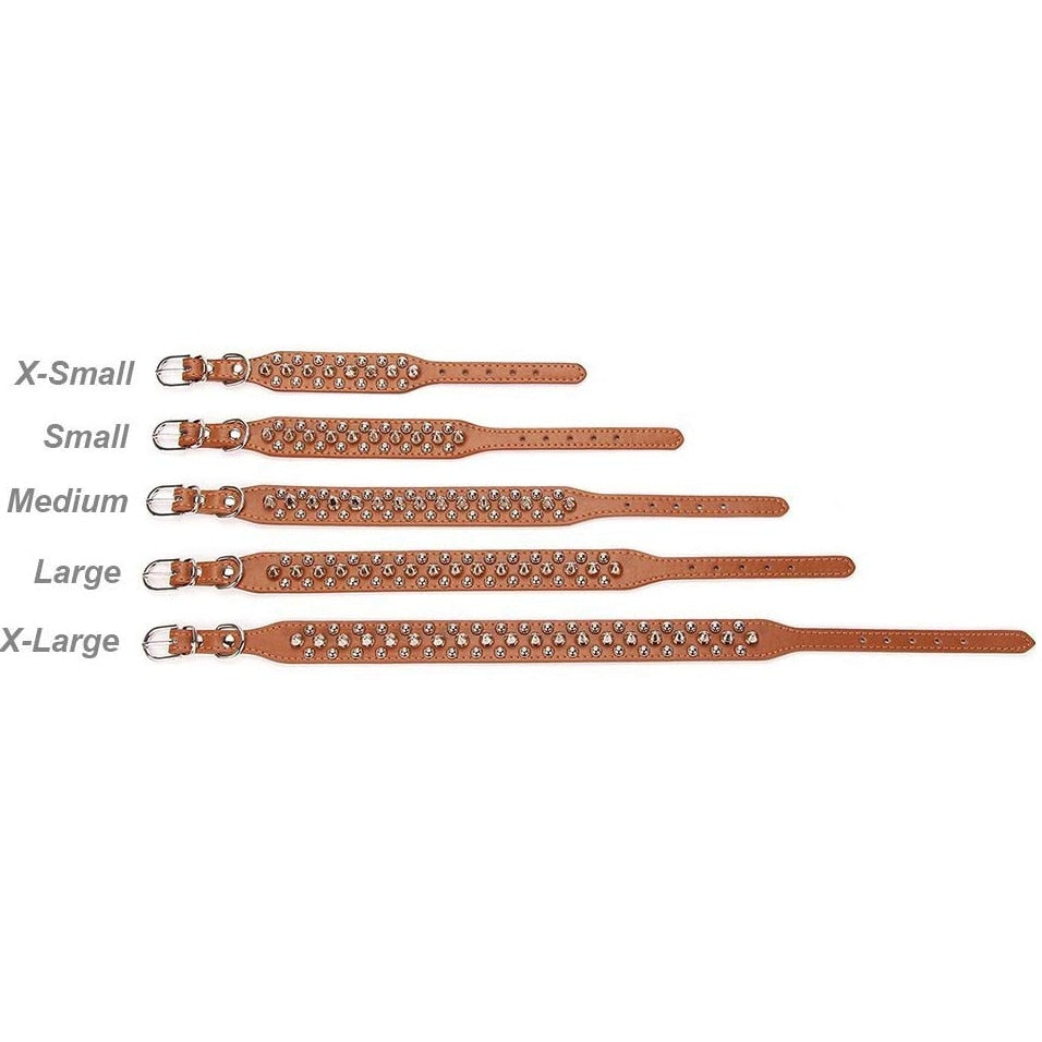 Adjustable Leather Pet Dog collar Neck Strap