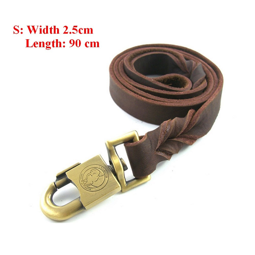 Genuine Leather Dog Harness Vest