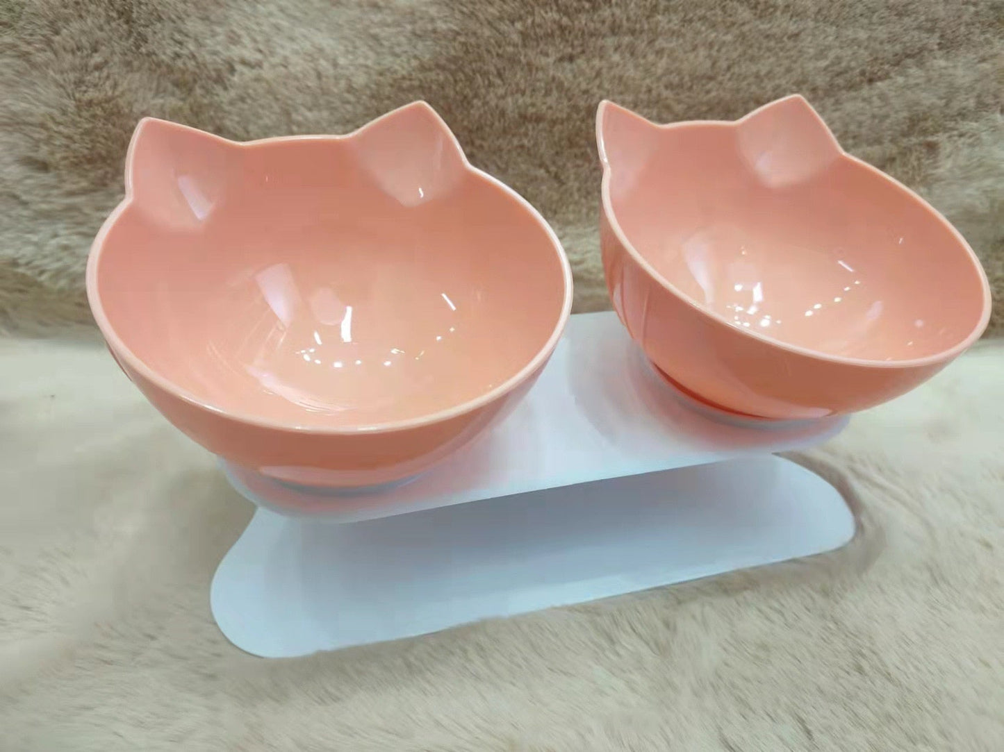 Non-Slip Double Cat Bowl Pet Water Food Feed