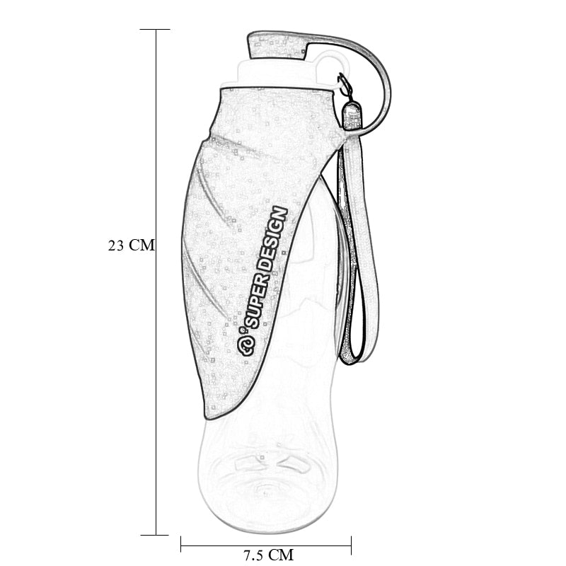 Soft Silicone Leaf Design Water Bottles for Pets