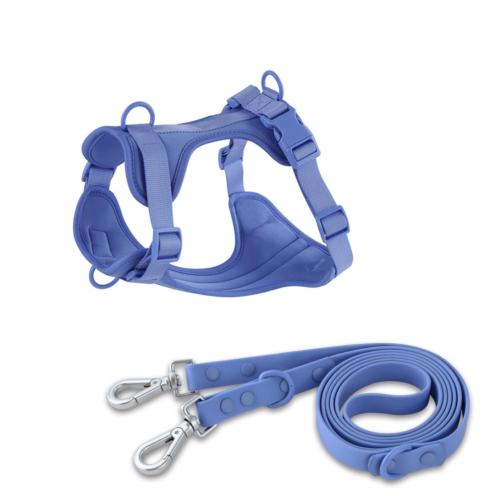 PVC Comfortable Harness Adjustable Dog Chest Strap Leash