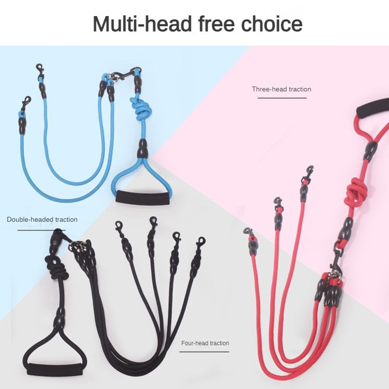 Extendable Dog Chain Rope Leash. 2/3/4 in 1
