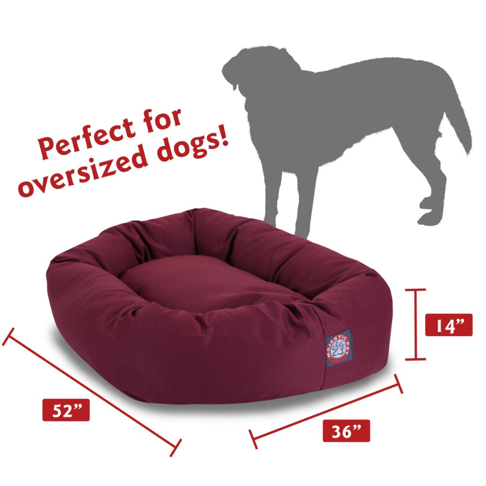 Poly Cotton Sherpa Bagel Pet Bed
