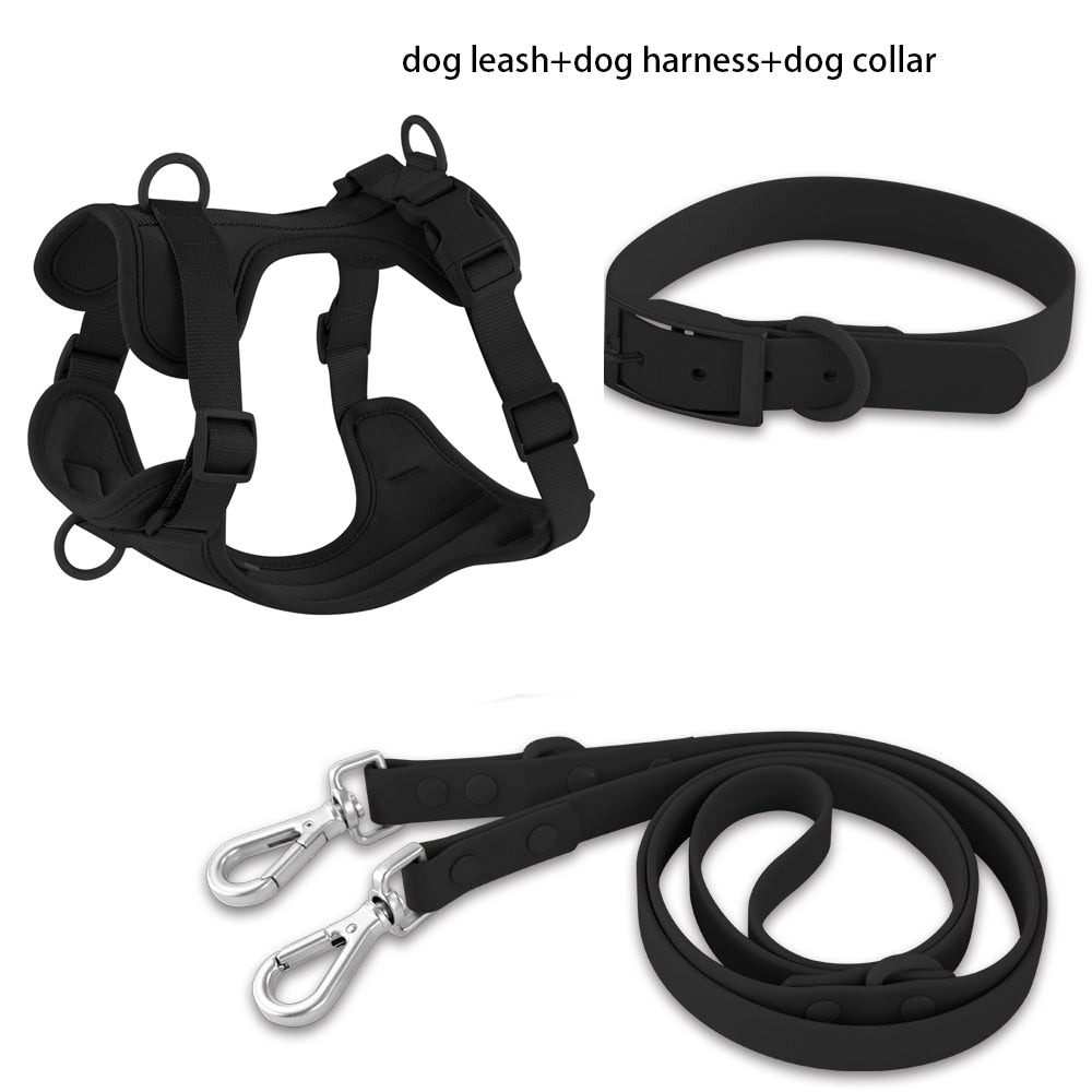 PVC Comfortable Harness Adjustable Dog Chest Strap Leash