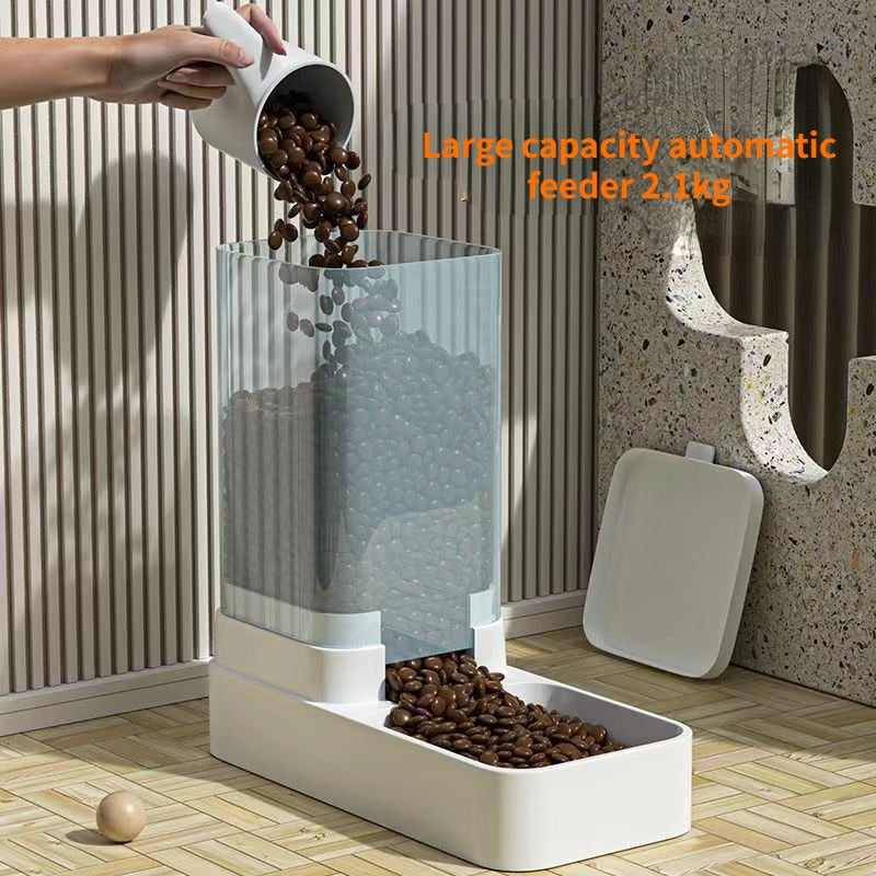 Automatic Transparent Pet Food Water Dispenser
