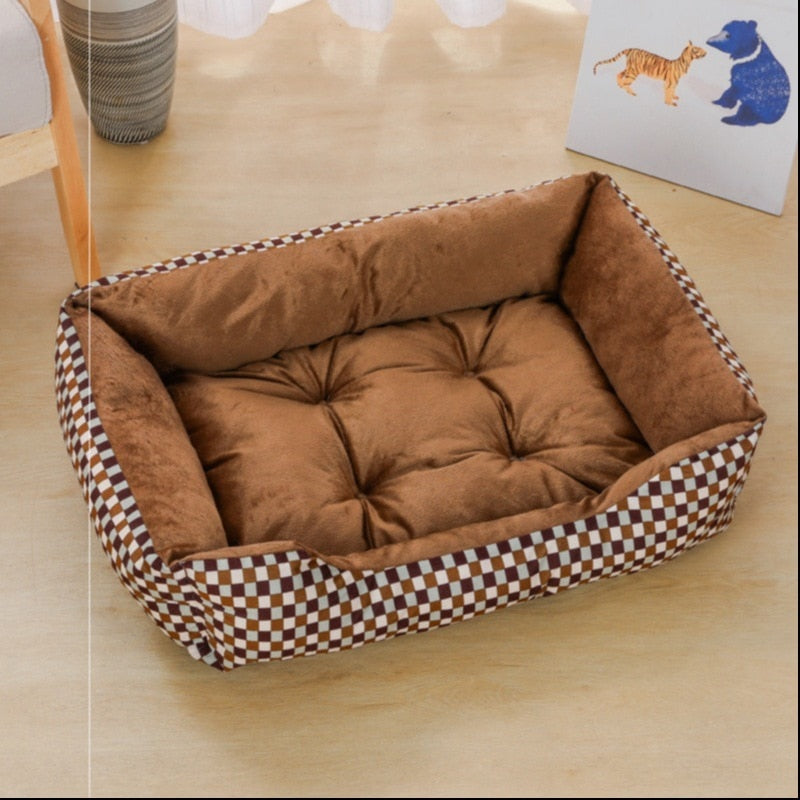 Pet Square Plush Kennel Sofa Bed Cushion