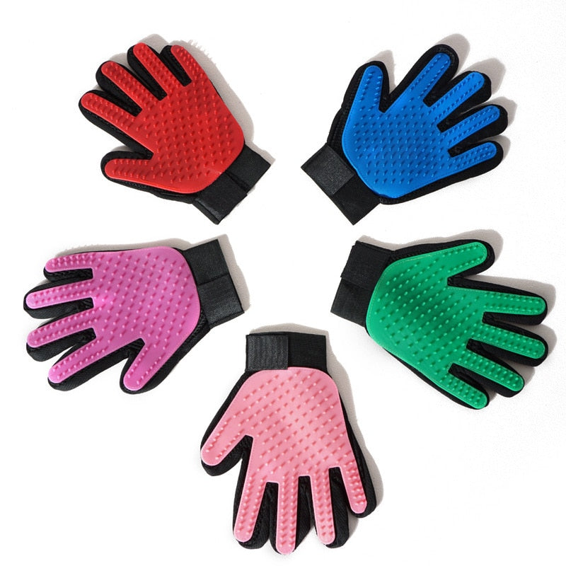 Pet Glove Groomer for Hair. Cleaning. and Massage