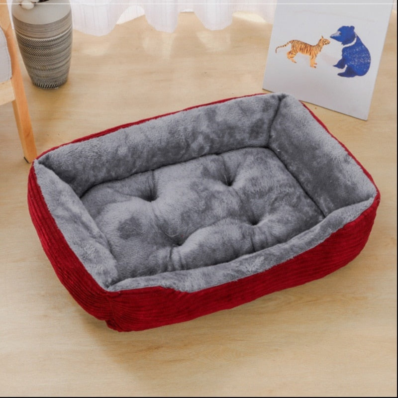 Pet Square Plush Kennel Sofa Bed Cushion