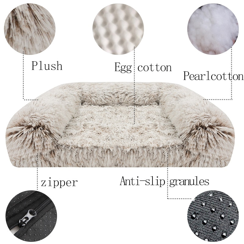 Pet Sofa Bed Plush Kennel All size Dog