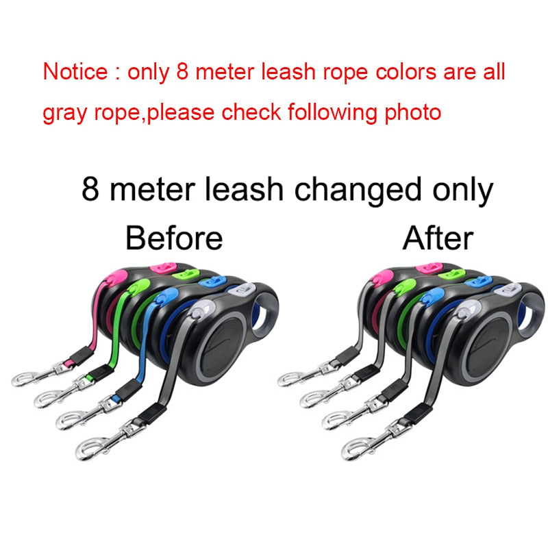 Retractable Roulette Leash Rope Dog Collar