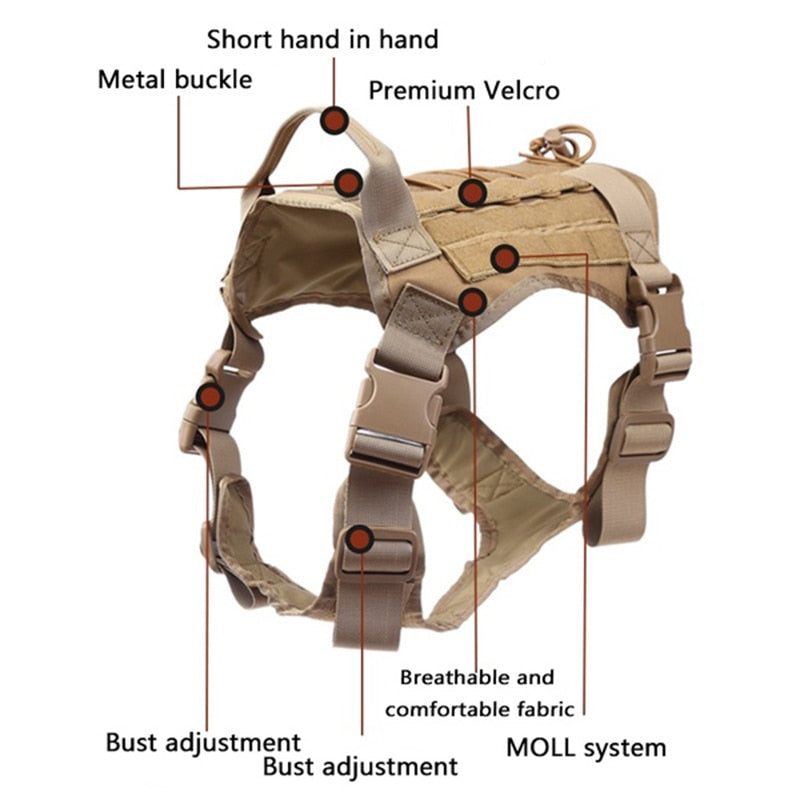 Military Dog Harness with Handle Hunting