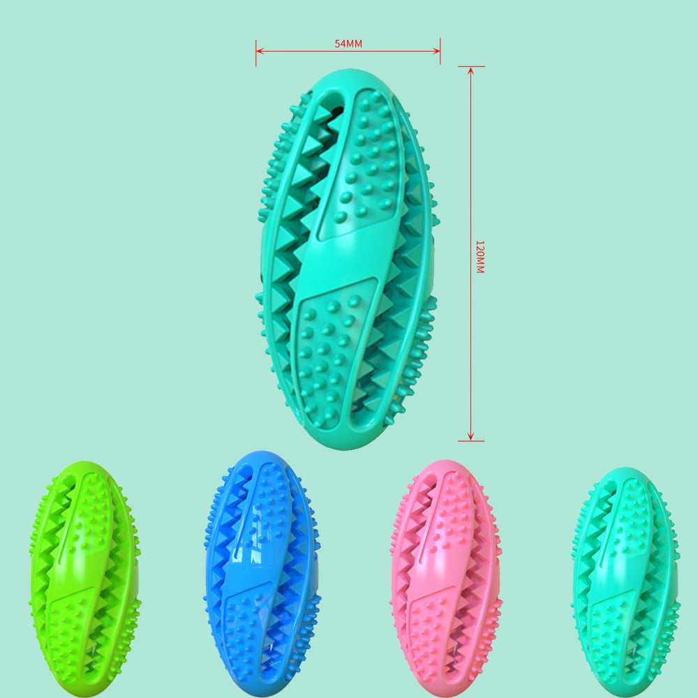 Rubber Dog Treat Ball Puppy Chew Toy Food Dispensers