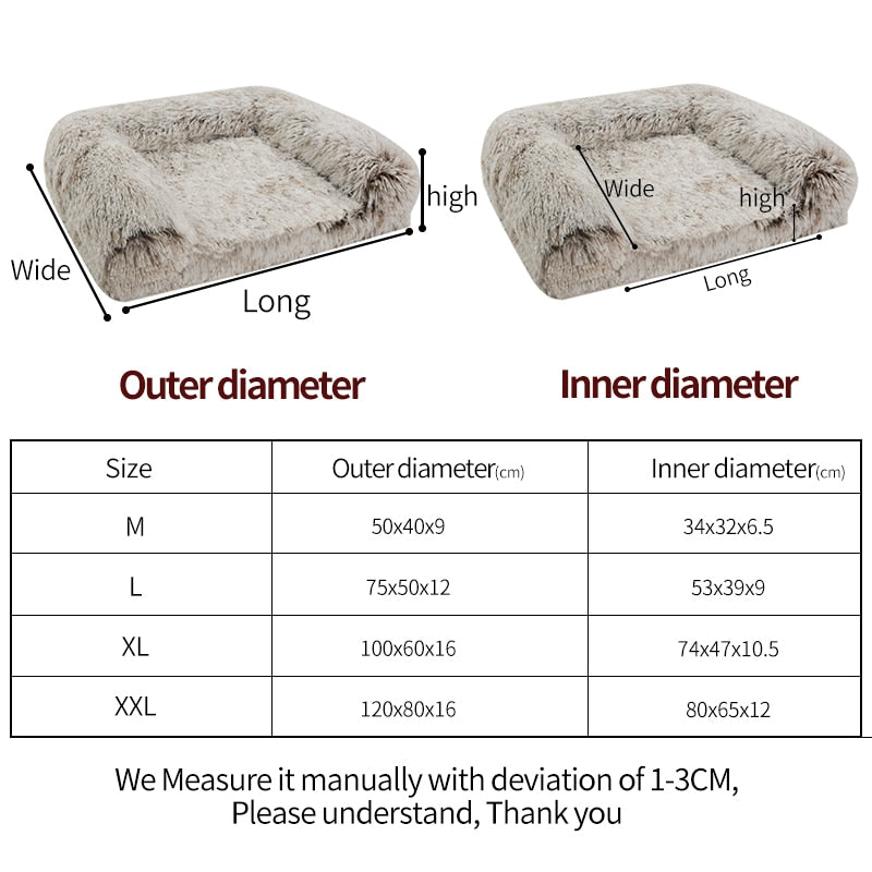 Pet Sofa Bed Plush Kennel All size Dog