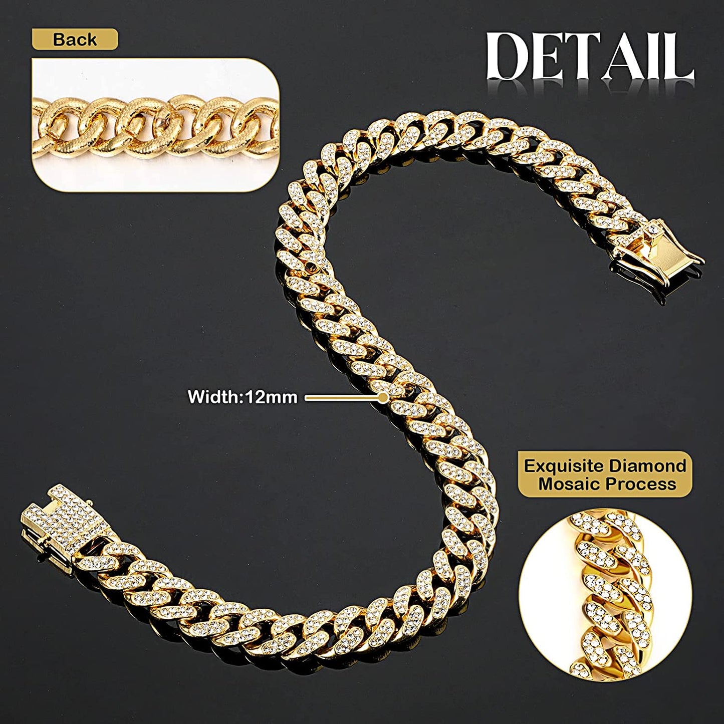Luxury Diamond Dog Chain Collars
