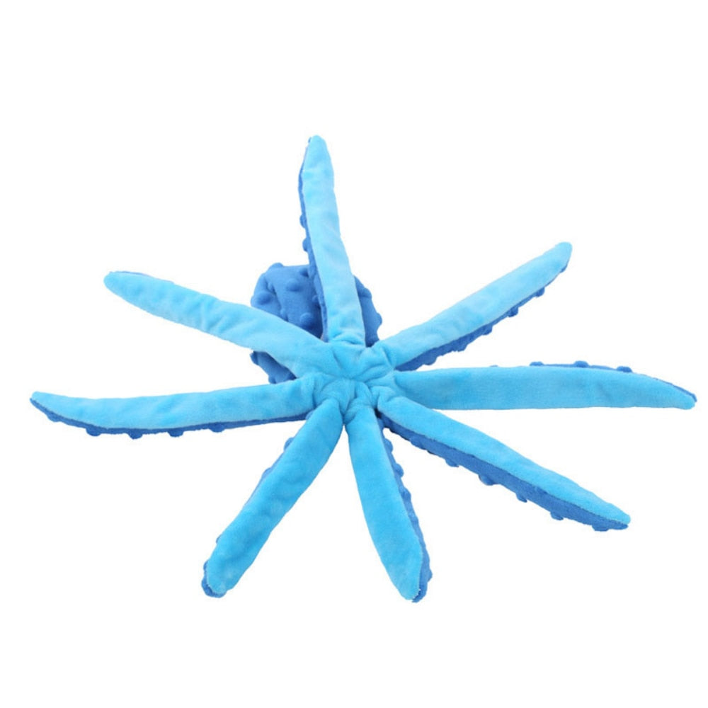 Octopus Dog Toy Soft Squeaky with 8 Legs