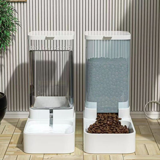 Automatic Transparent Pet Food Water Dispenser