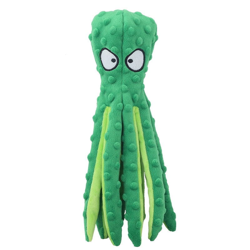 Octopus Dog Toy Soft Squeaky with 8 Legs