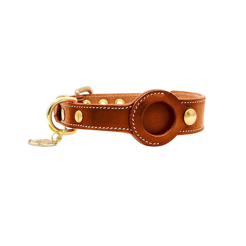 Genuine Dog Leather Collars । Rolled Leather Dog Collar