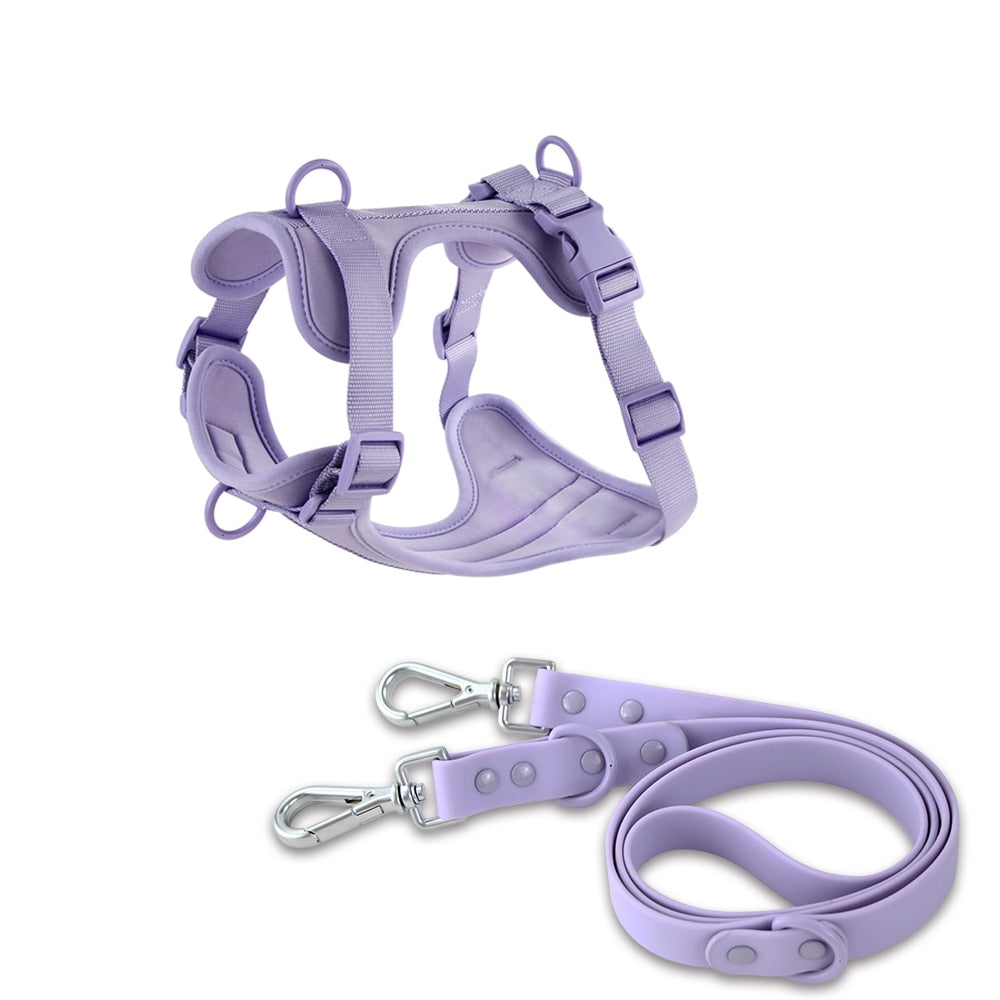 PVC Comfortable Harness Adjustable Dog Chest Strap Leash