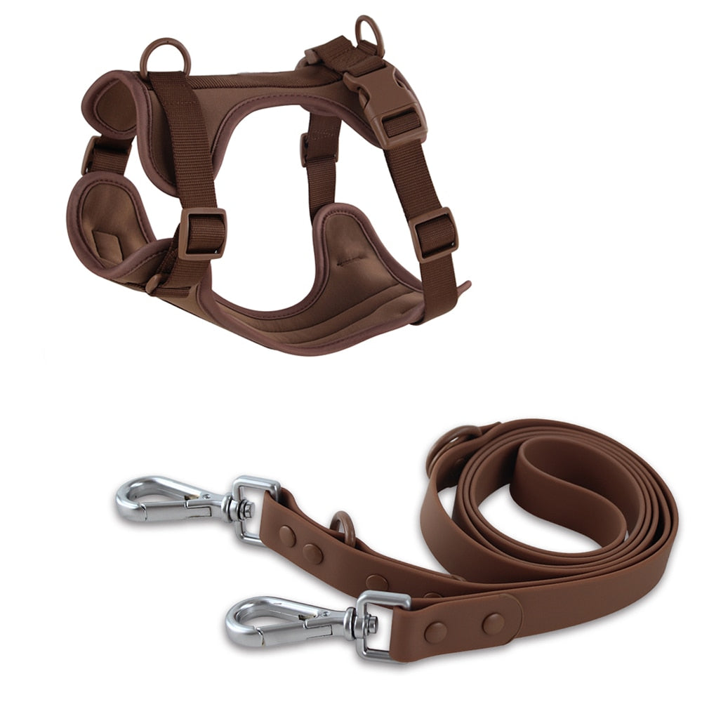 PVC Comfortable Harness Adjustable Dog Chest Strap Leash