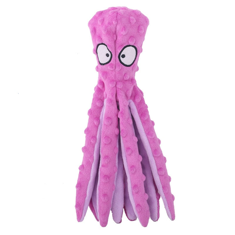 Octopus Dog Toy Soft Squeaky with 8 Legs