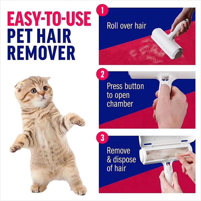 Roller Pet Hair Remover । Removing Dog Cat Self Cleaning Lint