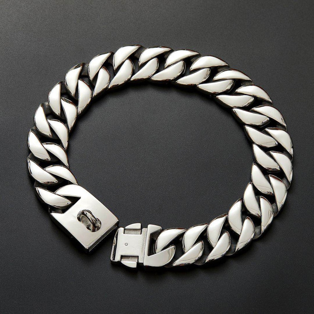 32mm Stainless Steel Dog Collar Necklaces