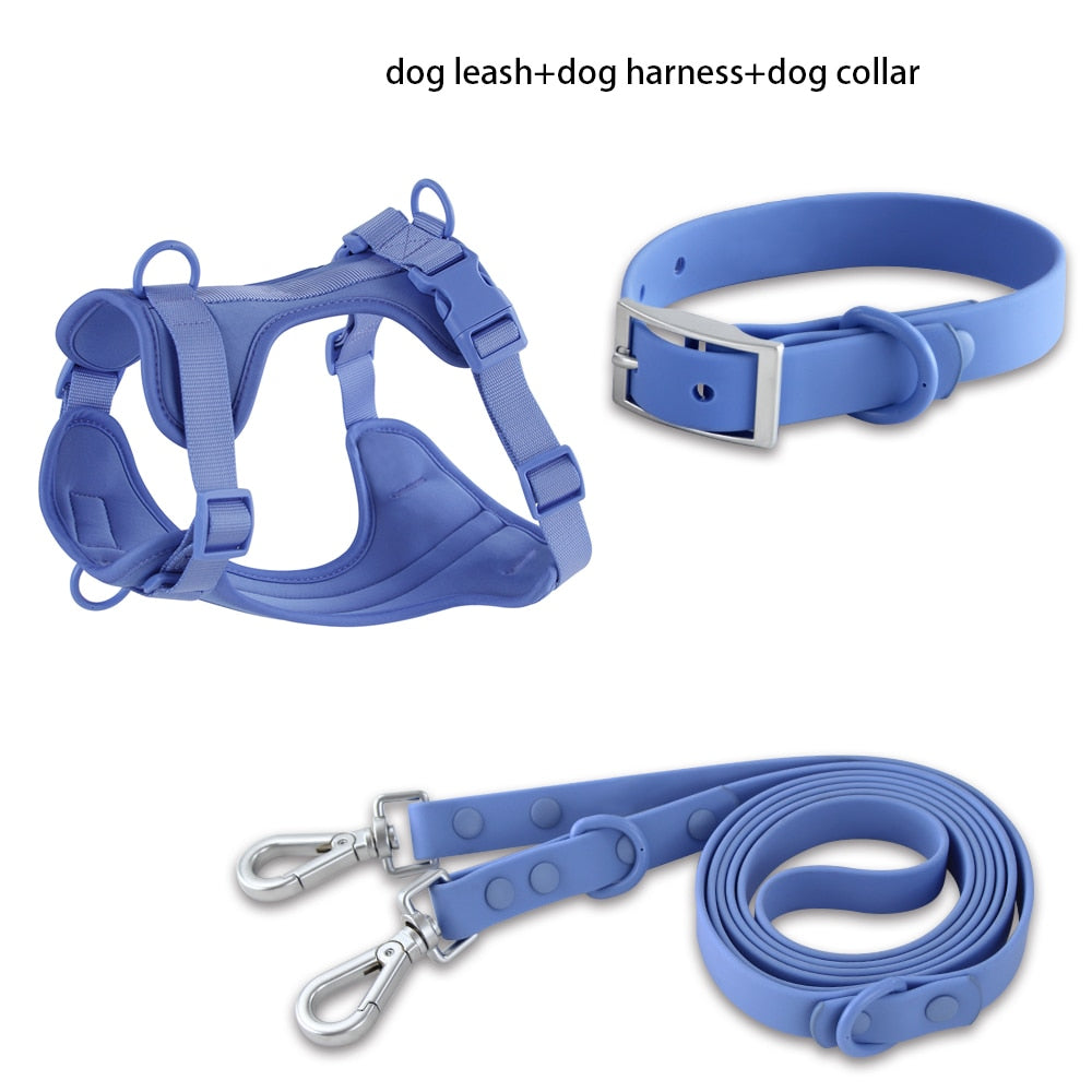 PVC Comfortable Harness Adjustable Dog Chest Strap Leash
