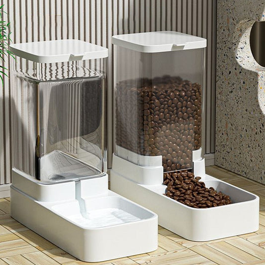 Automatic Transparent Pet Food Water Dispenser