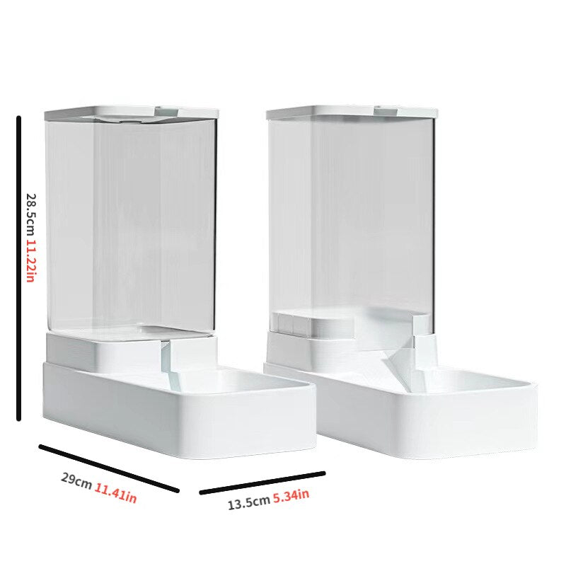 Automatic Transparent Pet Food Water Dispenser