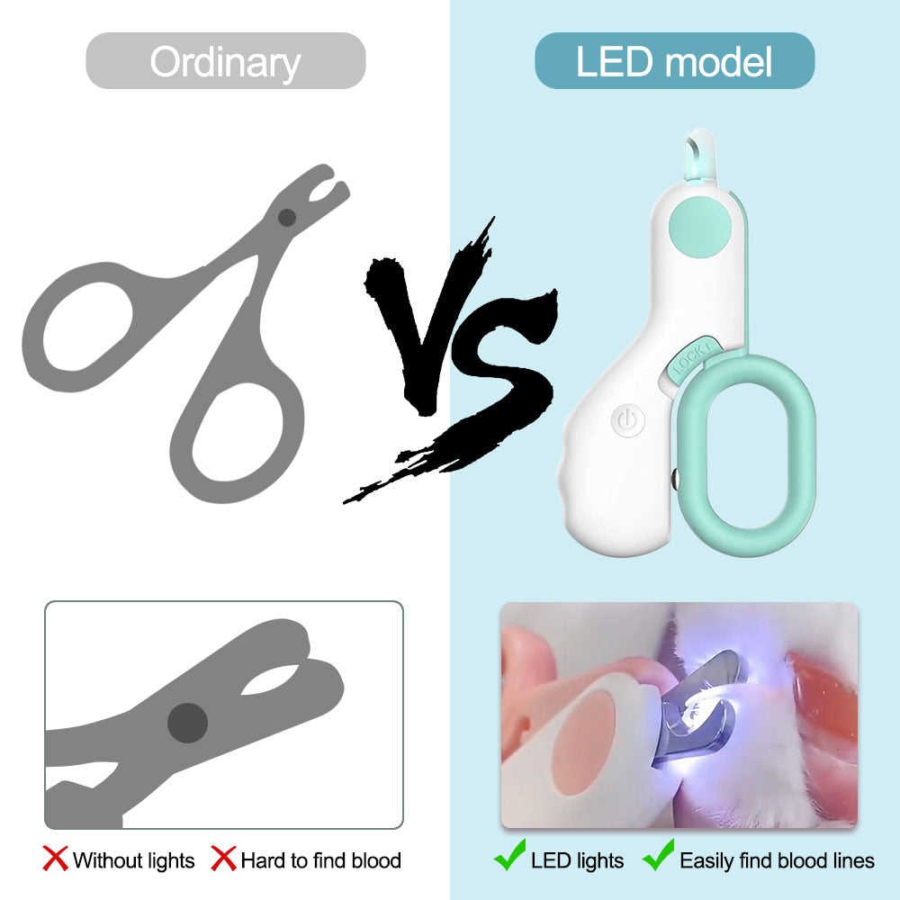 LED Pet Claw Trimmer with Safety Lock