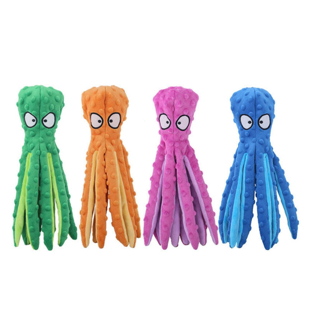 Octopus Dog Toy Soft Squeaky with 8 Legs