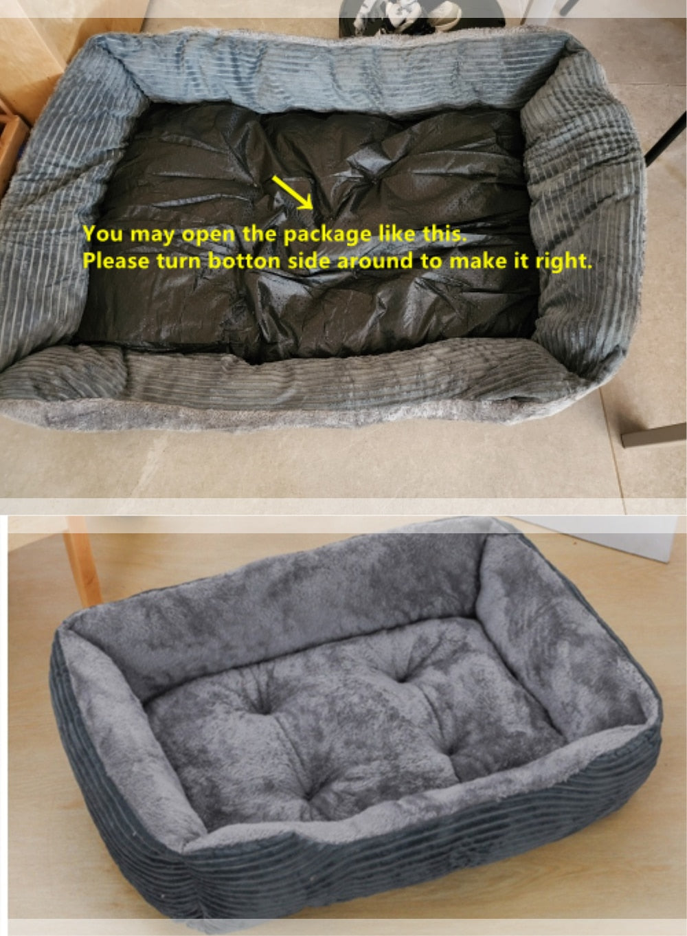 Pet Square Plush Kennel Sofa Bed Cushion