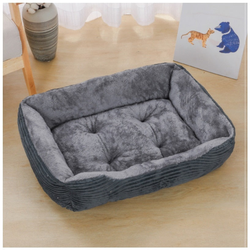 Pet Square Plush Kennel Sofa Bed Cushion