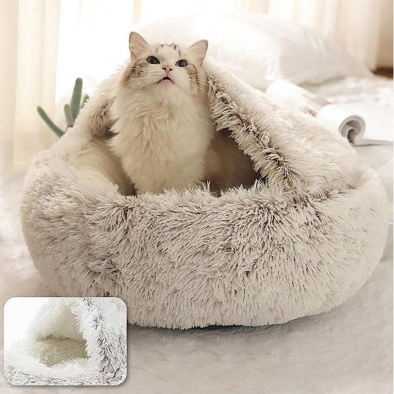 Plush Pet Bed Round Cushion