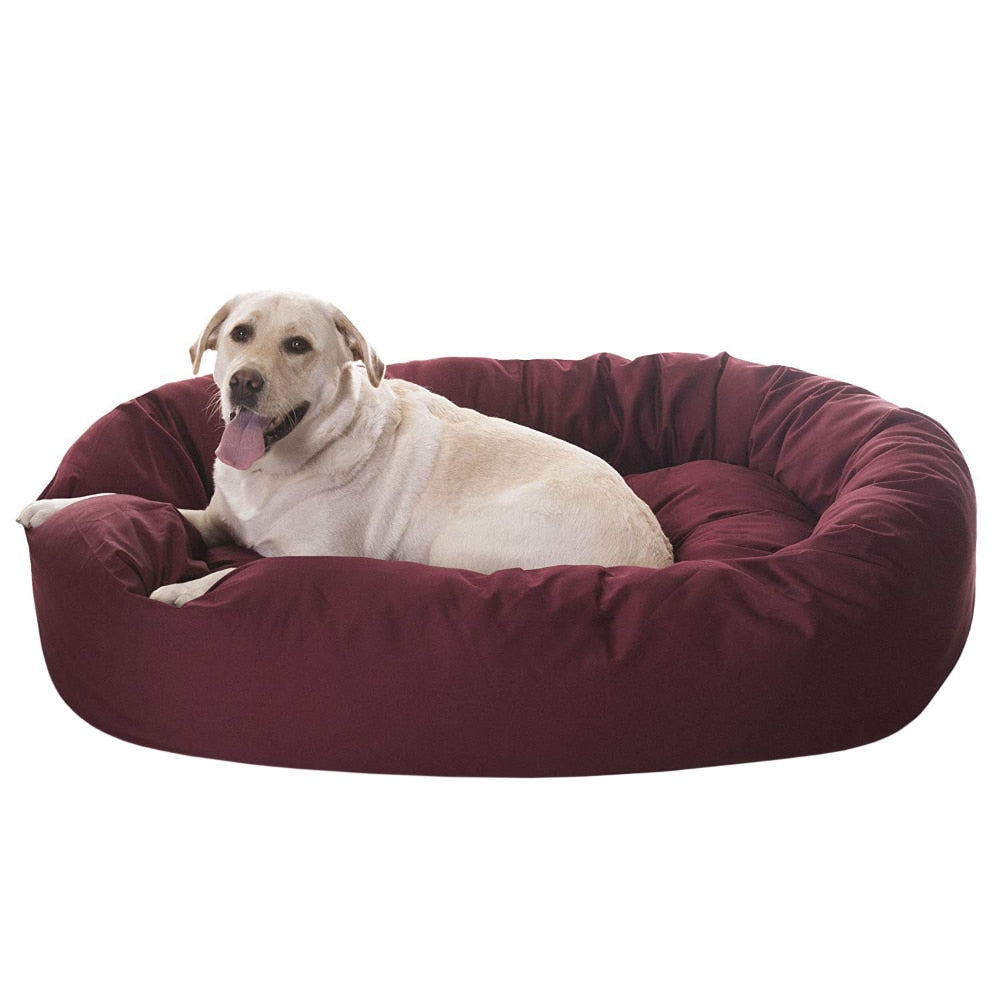 Poly Cotton Sherpa Bagel Pet Bed