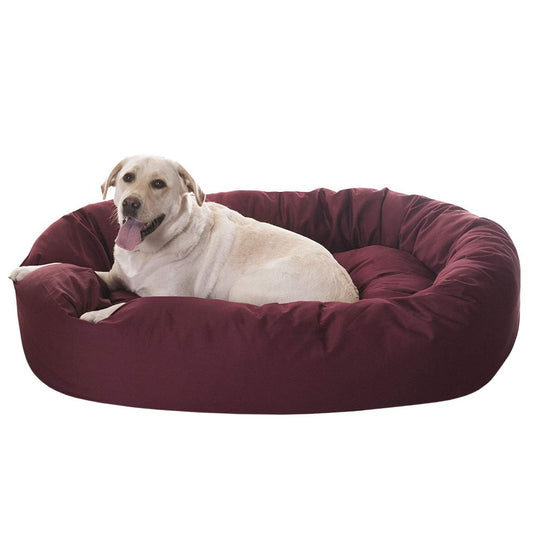 Poly Cotton Sherpa Bagel Pet Bed