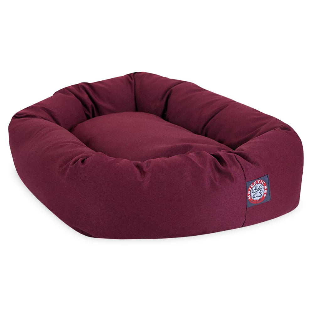 Poly Cotton Sherpa Bagel Pet Bed
