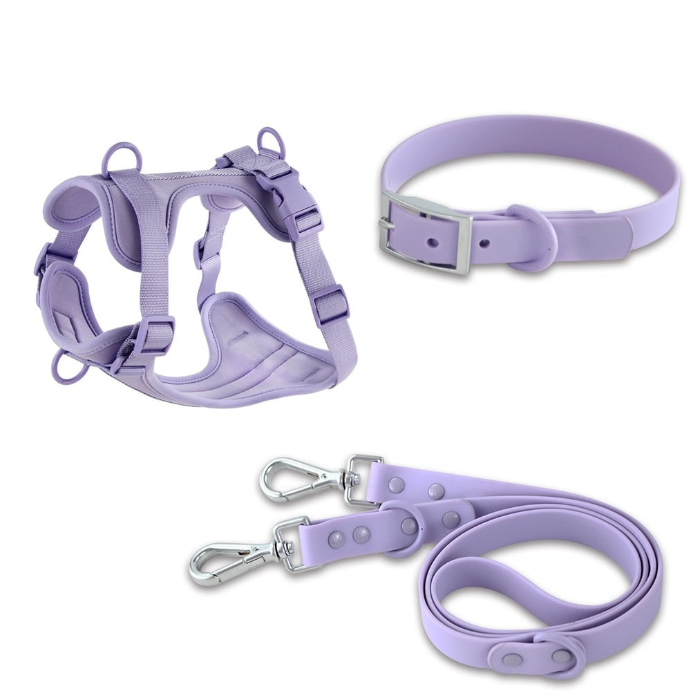 PVC Comfortable Harness Adjustable Dog Chest Strap Leash
